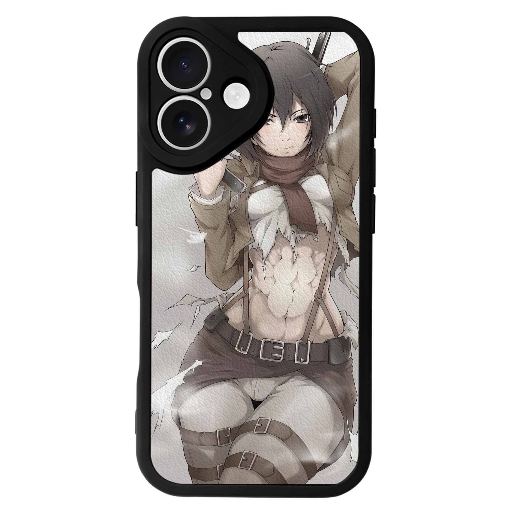 （画像用） 進撃の巨人 Attack on Titan 【iPhone 16シリーズ対応】シリコンスマホケース（レザー調） 材質：シリコン
